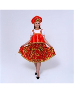 Русский народный костюм женский «Хохлома», р. 52-54, рост 170 см Страна карнавалия
