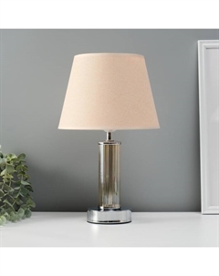 Лампа настольная «Арабеска» 1×40 Вт Е27 хром/бежевый 22×22×36 см Risalux