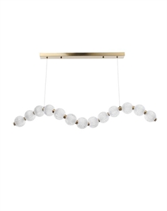 Светильник «Авейро» 13хLED 91 Вт 3000К латунь 100×18×19-169 см Bayerlux