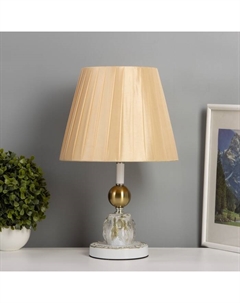 Лампа настольная «Курс» 1×40 Вт Е27+подсветка LED 5 Вт золото 25×25×40 см Risalux