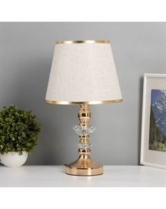 Лампа настольная «Мастер» 1×40 Вт Е27+подсветка LED 5 Вт золото 25×25×42 см Risalux