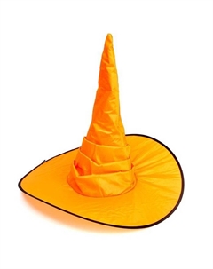 Шляпа Ведьмочки драпированная, блестящая, оранжевая Страна карнавалия