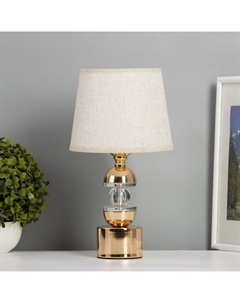 Лампа настольная «Сатори» 1×40 Вт Е27+подсветка LED 5 Вт золото 18×18×29.5 см Risalux