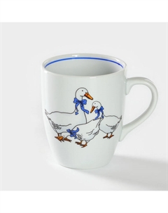Кружка фарфоровая «Гуси», 300 мл Добрушский фарфоровый завод