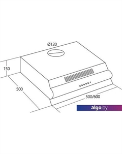 Кухонная вытяжка P3060 WK-7 (нержавеющая сталь) Akpo