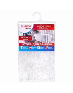 Штора для ванной комнаты WET STONES, HOME Laima