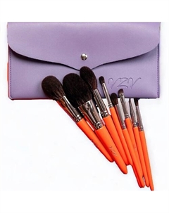 Кисти косметические для макияжа, оранжевые, набор Vzv визави vizavi