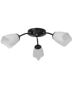 Люстра «Оникс», 3×15 Вт E27, черный-белый, 50×50×15 см Bayerlux