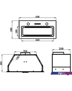 Кухонная вытяжка Trapeze 601GG (белый) Maunfeld