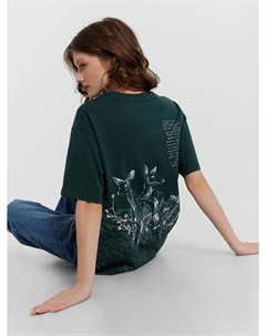 Футболка женская зеленая с принтом "беловежская пуща" Mark formelle