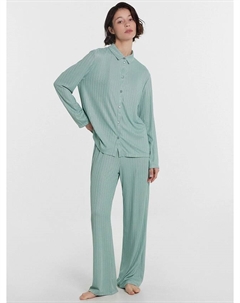 Комплект женский (блузка, брюки) в зеленом цвете Mark formelle