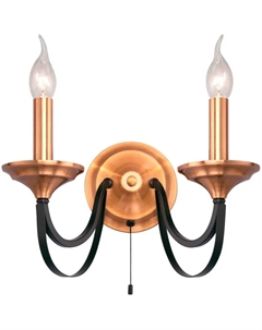 Светильник настенный (бра) 2х60Вт E14 черный 60098/2 Eurosvet