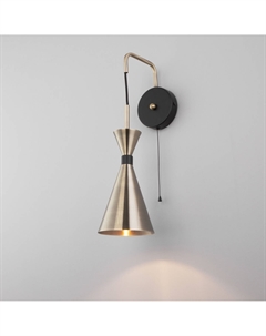 Светильник настенный (бра) 60Вт E14 латунь / черный 316/1 Bogate's