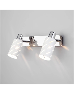 Светильник настенный (бра) 2х40Вт E14 белый / хром 20090/2 Eurosvet