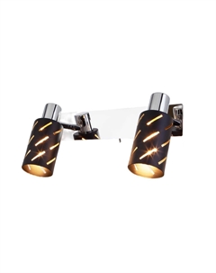 Светильник настенный (бра) 2х40Вт E14 черный / хром 20090/2 Eurosvet