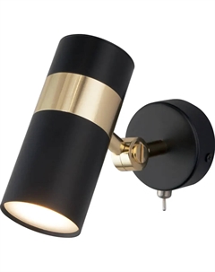 Светильник настенный (бра) 35Вт GU10 черный / золото 20096/1 Eurosvet