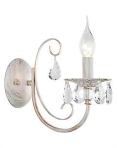 Светильник настенный (бра) 60Вт E14 белый с золотом 3305/1 Eurosvet