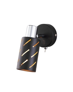 Светильник настенный (бра) 1х40Вт E14 черный / хром 20090/1 Eurosvet