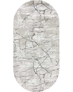 Ковер (1х2) CALIBRI BT331-CREAM-D.GREY-OVAL Safyun