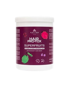 Маска для волос Pro-Tox Антиоксидантная маска витаминами и минералами без силиконов 1000 Kallos cosmetics
