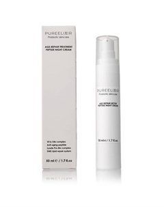 Антивозрастной восстанавливающий пептидный ночной детокс крем Pureelixir