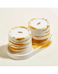 Набор ароматических свечей на подставке с ароматом Луговые травы 24.grams