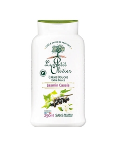 Крем для душа нежный Жасмин-Черная смородина Jasmin Cassis Crème Douche 250 Le petit olivier