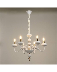 Люстра «Флоренция» 6хЕ14 40 Вт бело-золотой 60×60×78 см Bayerlux