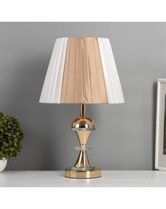 Лампа настольная «Стиль» 1×40 Вт Е27+ LED подсветка 3 Вт золото 28×28×46 см Risalux