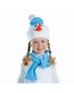 Карнавальный костюм детский «Снеговик в шарфе», велюр, обхват головы 48-50 см Страна карнавалия