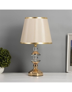 Лампа настольная «Сентенция» 1×40 Вт Е27+ LED подсветка 3 Вт золото 25×25×45 см Risalux
