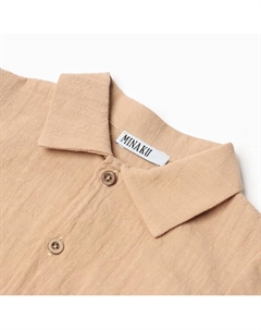 Боди-рубашка, бежевое, рост 74-80 см Minaku