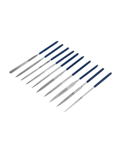 Набор надфилей алмазных, обрезиненные рукоятки, 50×140×3 мм, 10 шт. Tundra