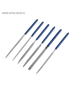 Набор надфилей алмазных, обрезиненные рукоятки, 70×140×3 мм, 6 шт. Tundra