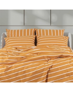 Наволочка "Mustard stripes" 50*70см, 100% хлопок, поплин 125г/м2 Этель
