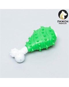 Игрушка двухслойная (твердый и мягкий пластик) «Голень», 12 см, зелёная Пижон