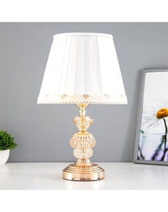 Лампа настольная с подсветкой «Лаура» 1×60 Вт E27 золото 25×25×41 см Risalux