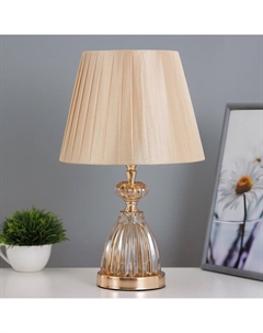 Лампа настольная с подсветкой «Яна» 1×60 Вт E27 золото 25×25×43 см Risalux