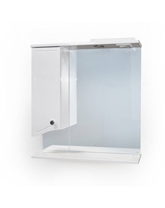 Зеркало – шкаф «Валенсия», 700×150×700 мм, цвет белый Logro