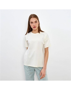Футболка однотонная женская : Basic line, белая, размер 48 Minaku