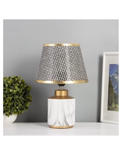 Лампа настольная «Мрамор» 1×40 Вт Е27 черный/золото 22.5×22.5×35 см Risalux