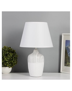 Лампа настольная «Строгие линии» 1×40 Вт Е27 белый/серый 25×25×40 см Risalux