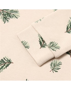 Комбинезон с шапочкой «Еловые веточки», рост 68-74 см, бежевый Крошка я