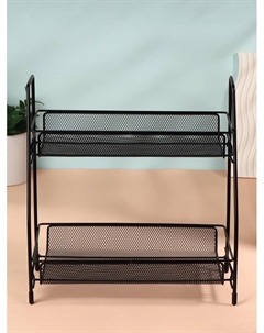 Органайзер для хранения, двухуровневый, 31×32×17 см, чёрный Qf