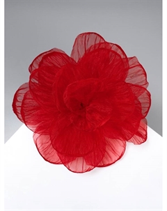 Брошь текстильная «Цветок» объемный, невесомый, цвет красный Qf