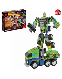 Конструктор-трансформер «Грузовик», 119 деталей, цвет зелёный Unicon