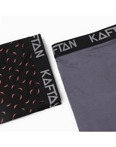 Набор трусов Hot Stop 2 штуки, чёрный/серый, размер 46 Kaftan