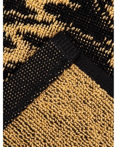 Полотенце махровое Russian, 50×90 см, 100% хлопок, 420 г/м², чёрно-золотое Этель