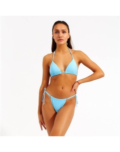 Купальник раздельный с завязками женский, голубой, размер 46 Minaku