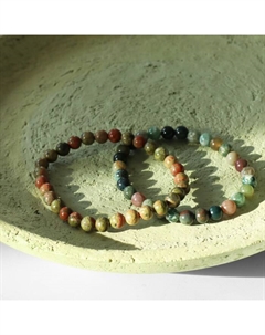 Браслеты парные «Яшма и Унакит», 2 шт. шар №6 Qf